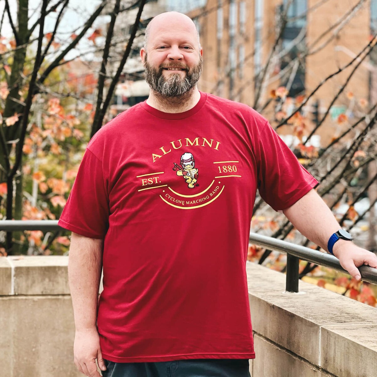 CI Sport Alumni Cyclone Marching Band Cardinal Short Sleeve T-Shirt